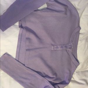 lilac aeropostale long sleeve crop top